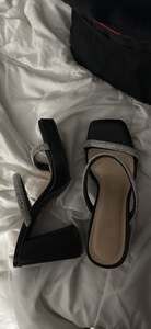 Journee Collection Women's Reena Rhinestone Stilettos Heels Shoes Black Size 8